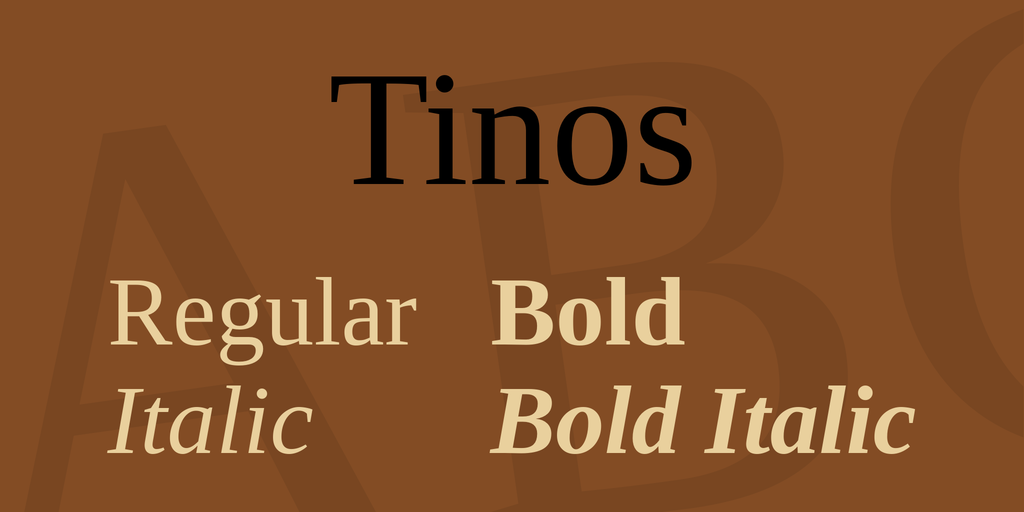 Przykładowa czcionka Tinos #1