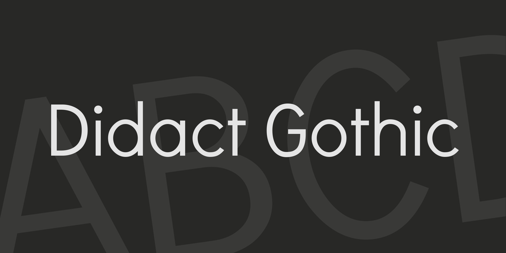 Przykładowa czcionka Didact Gothic #1
