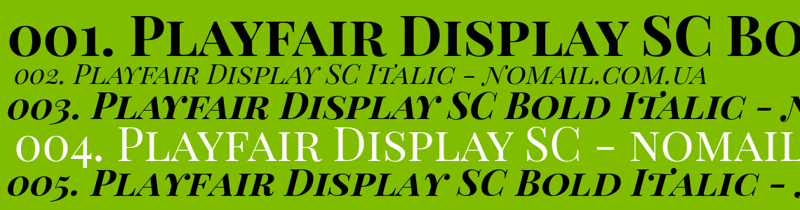 Przykładowa czcionka Playfair Display SC #1