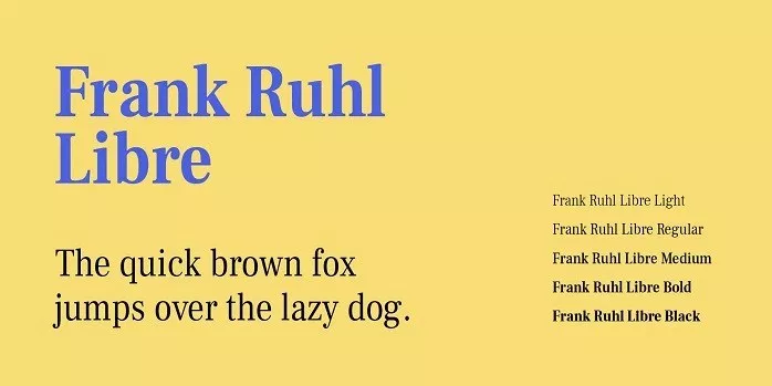 Przykładowa czcionka Frank Ruhl Libre #1