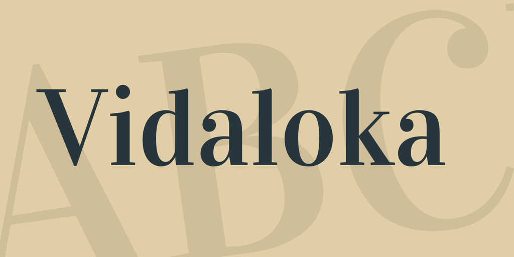 Przykładowa czcionka Vidaloka #1