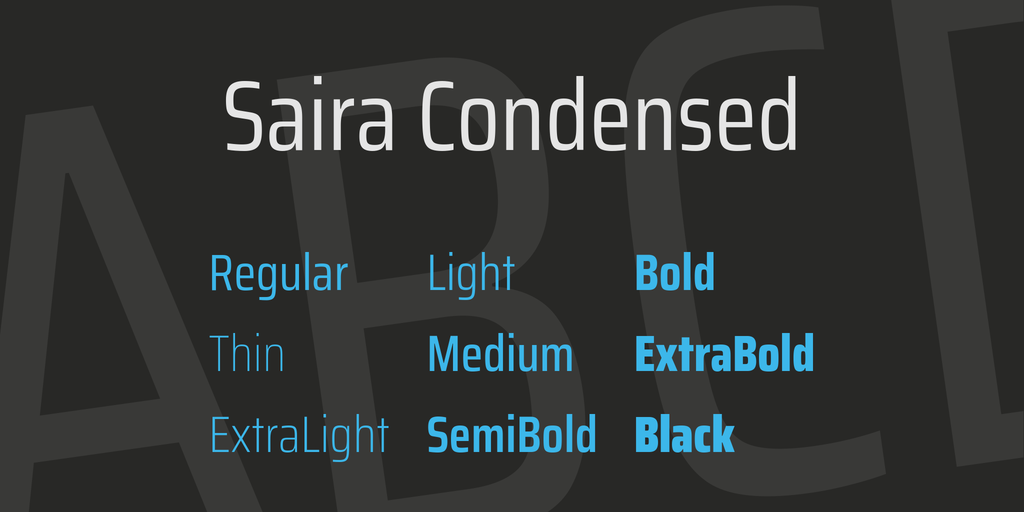 Przykładowa czcionka Saira Extra Condensed #1