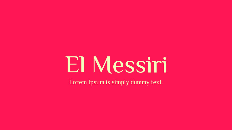 Przykładowa czcionka El Messiri #1
