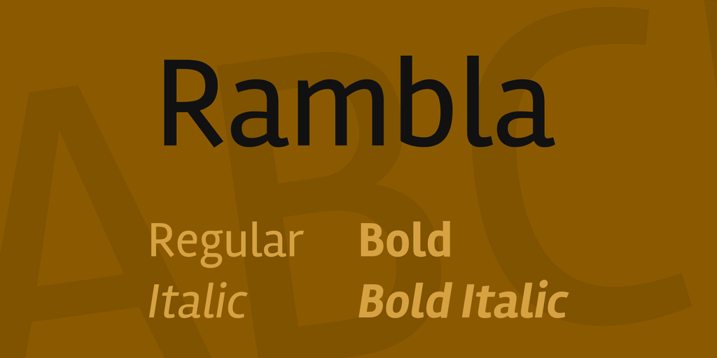 Przykładowa czcionka Rambla #1