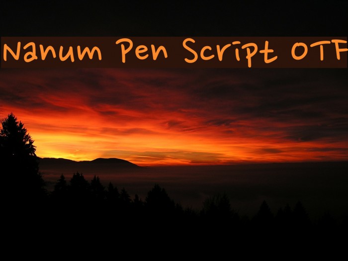Przykładowa czcionka Nanum Pen Script #1