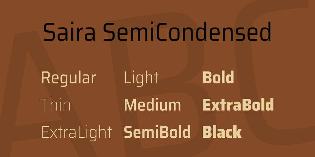 Przykładowa czcionka Saira Semi Condensed #1