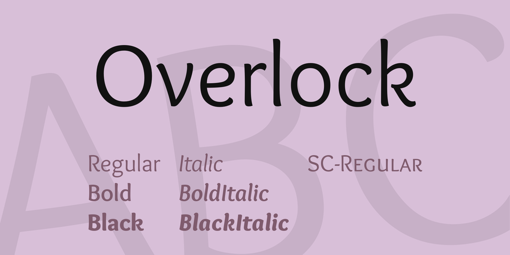 Przykładowa czcionka Overlock #1