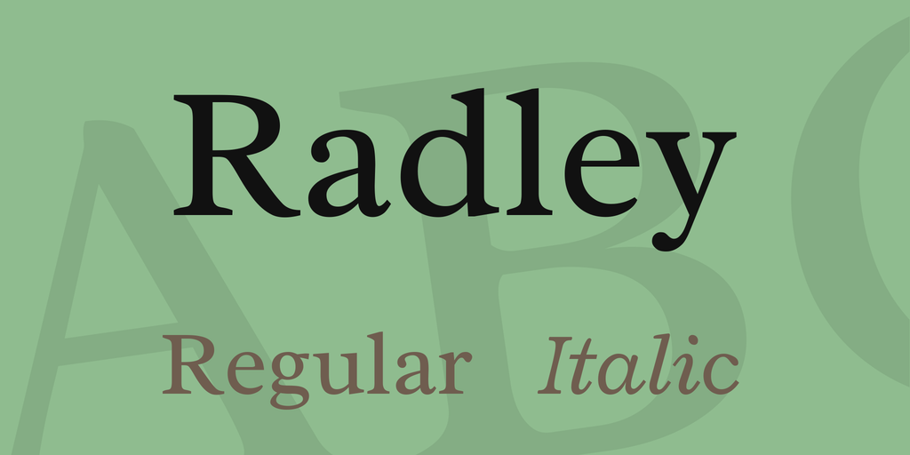 Przykładowa czcionka Radley #1