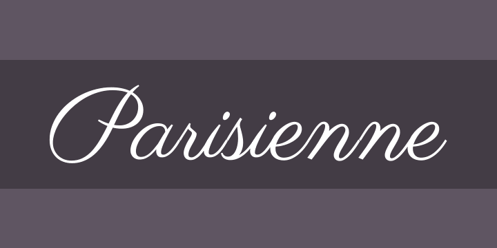 Przykładowa czcionka Parisienne #1
