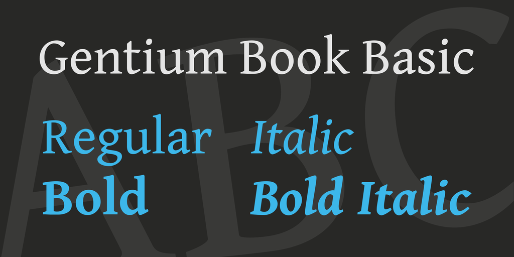 Przykładowa czcionka Gentium Book Basic #1