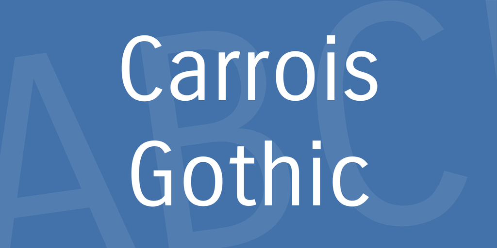 Przykładowa czcionka Carrois Gothic #1