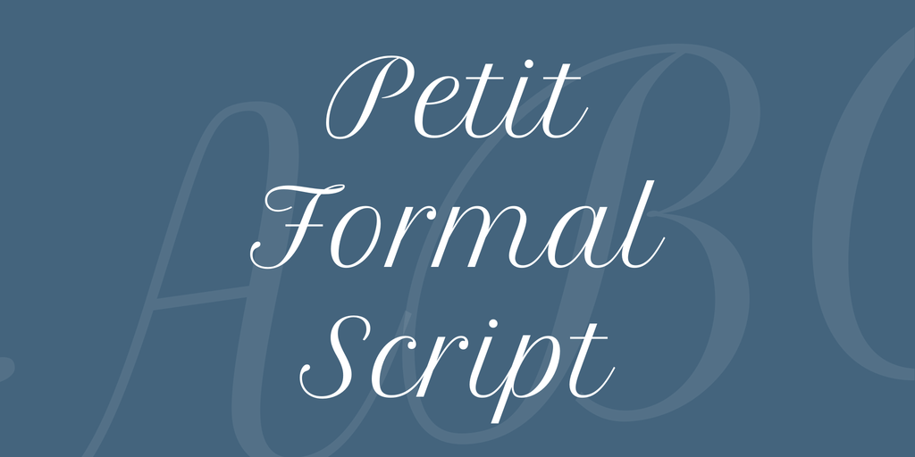 Przykładowa czcionka Petit Formal Script #1