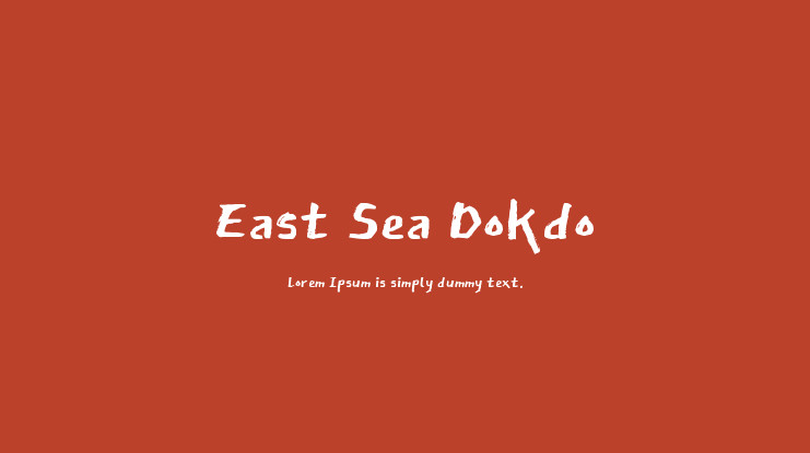 Przykładowa czcionka East Sea Dokdo #1