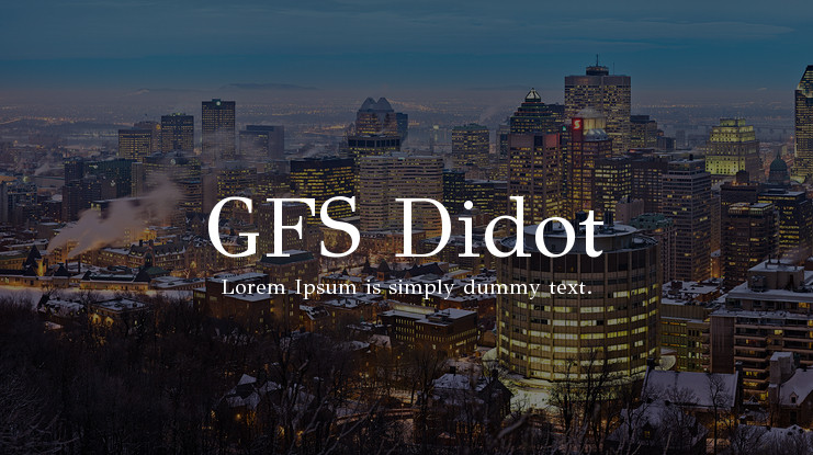 Przykładowa czcionka GFS Didot #1