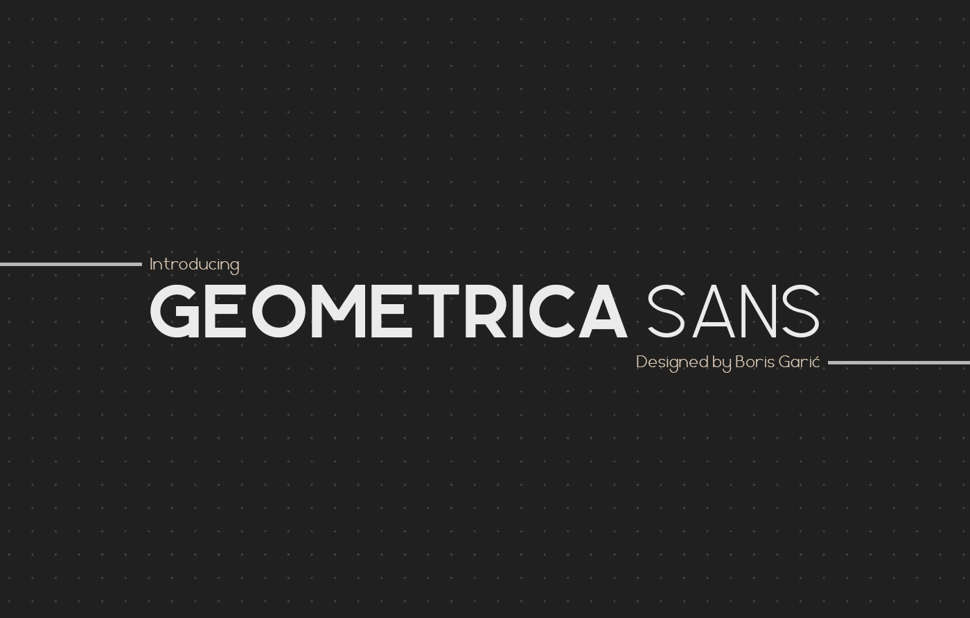Przykładowa czcionka Geometrica Sans #1