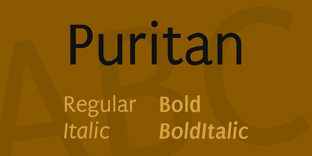 Przykładowa czcionka Puritan #1