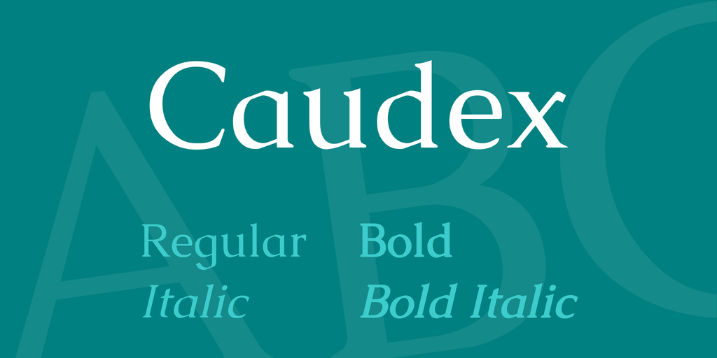 Przykładowa czcionka Caudex #1