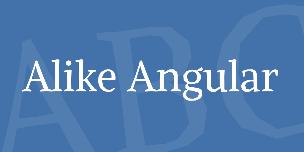 Przykładowa czcionka Alike Angular #1