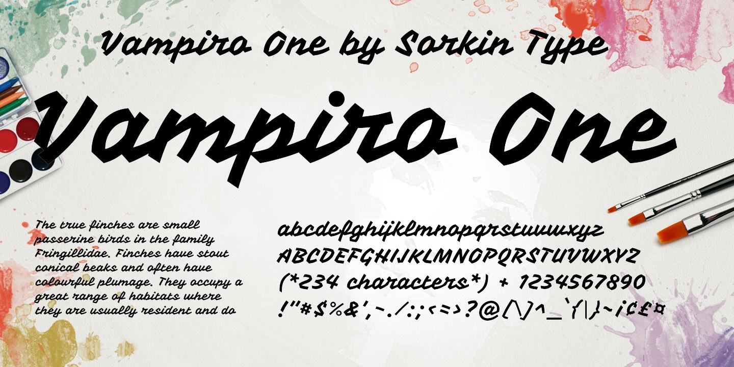 Przykładowa czcionka Vampiro One #1
