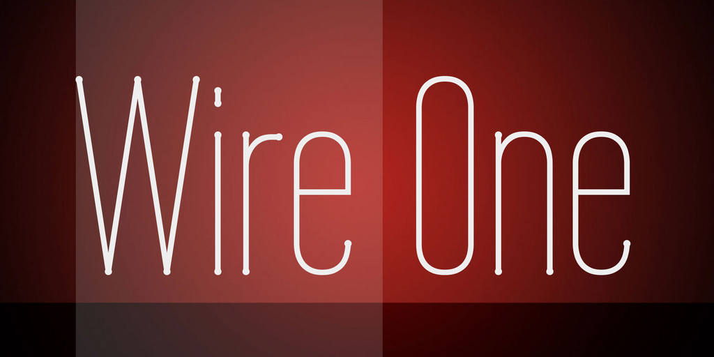 Przykładowa czcionka Wire One #1
