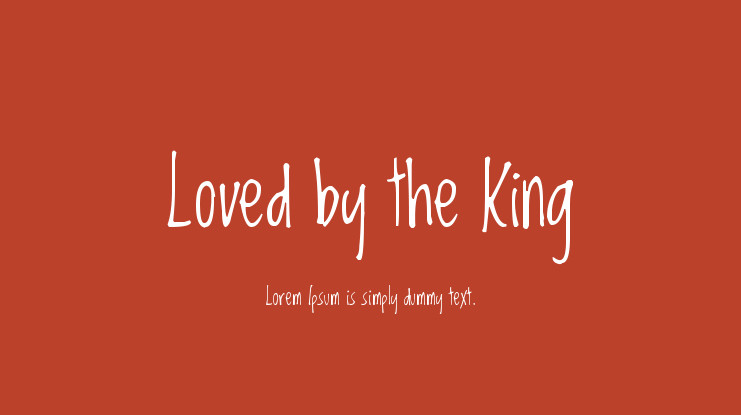 Przykładowa czcionka Loved by the King #1