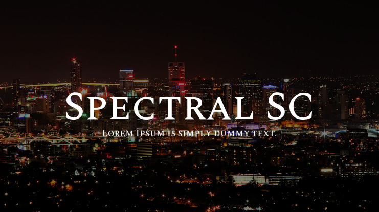 Przykładowa czcionka Spectral SC #1