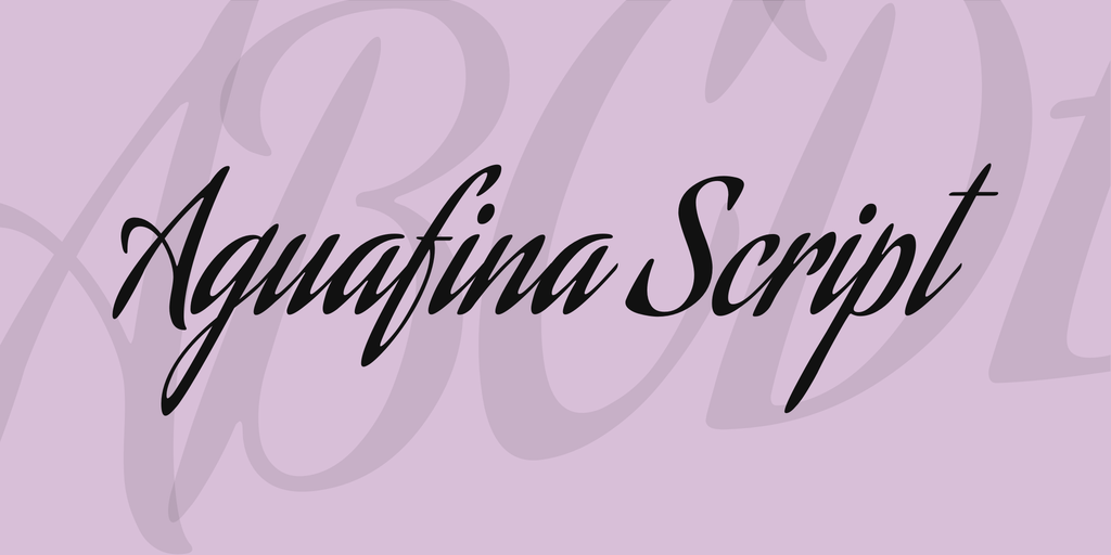 Czcionka Aguafina Script