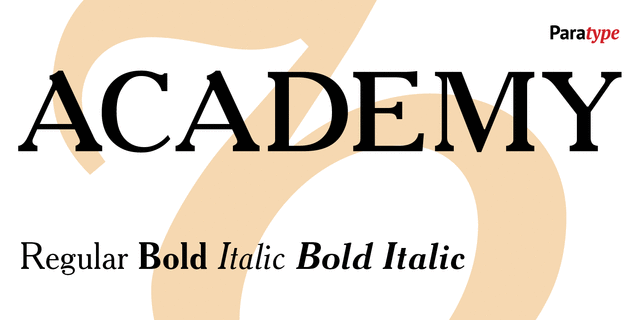 Przykładowa czcionka Academy Serif #1