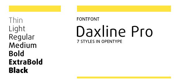 Czcionka Daxline Pro