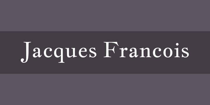 Przykładowa czcionka Jacques Francois #1