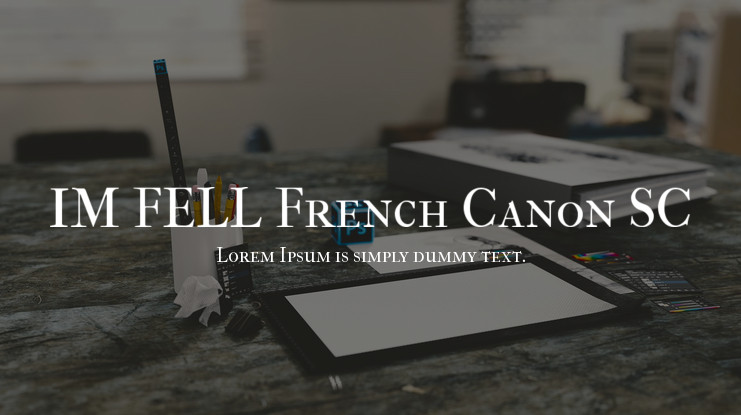 Przykładowa czcionka IM FELL French Canon SC #1