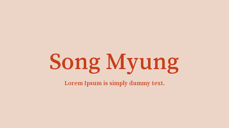 Przykładowa czcionka Song Myung #1