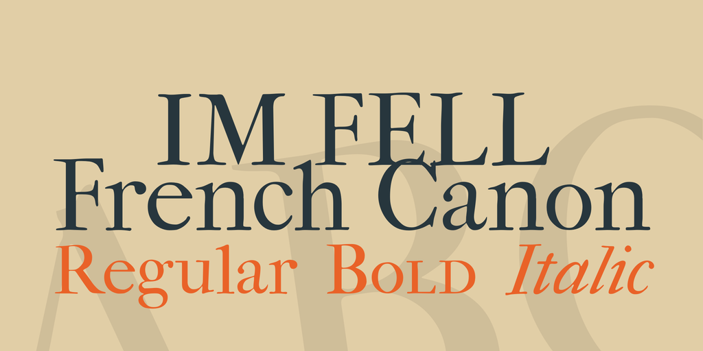 Przykładowa czcionka IM Fell French Canon #1