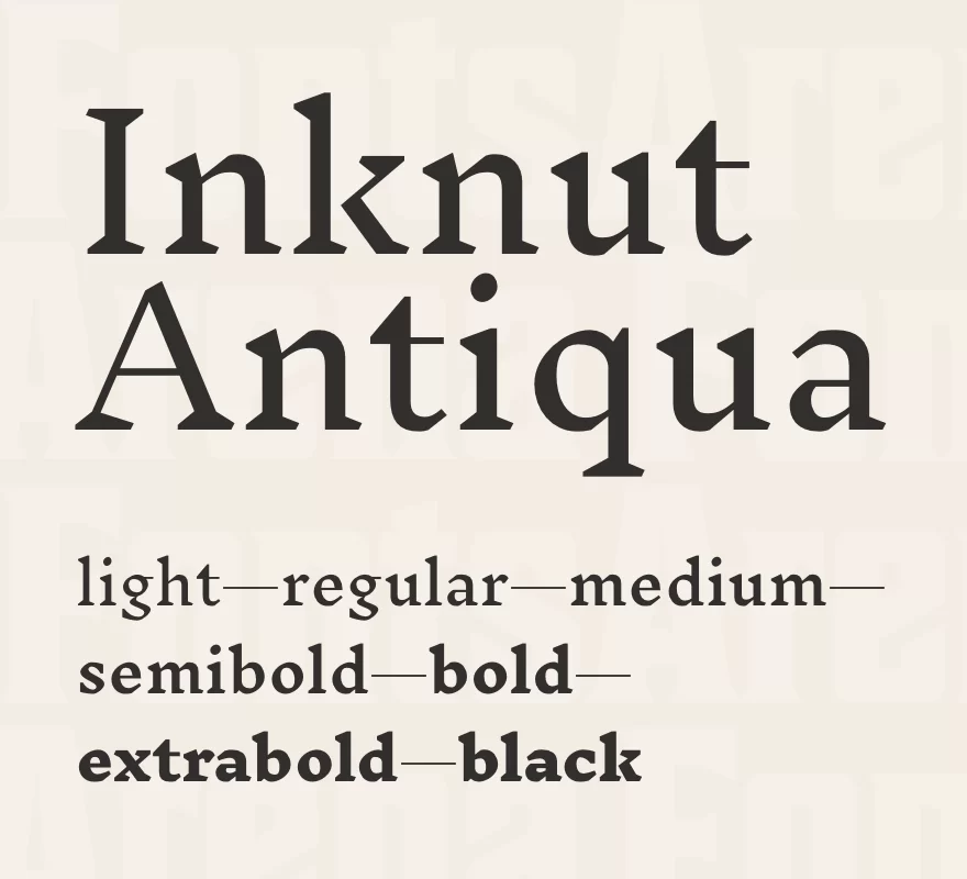 Przykładowa czcionka Inknut Antiqua #1