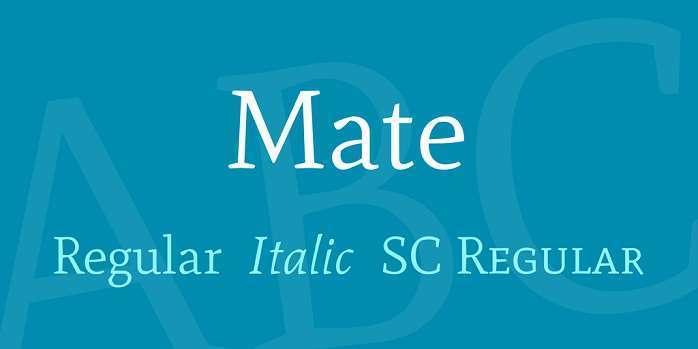 Przykładowa czcionka Mate SC #1