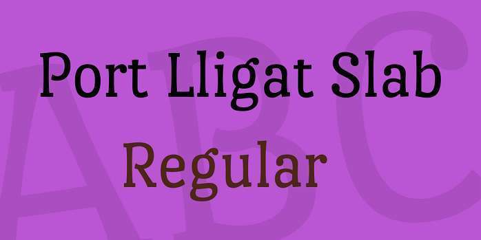 Przykładowa czcionka Port Lligat Slab #1
