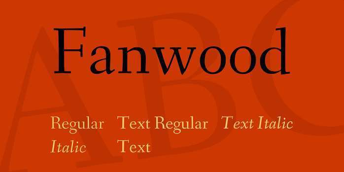 Przykładowa czcionka Fanwood Text #1