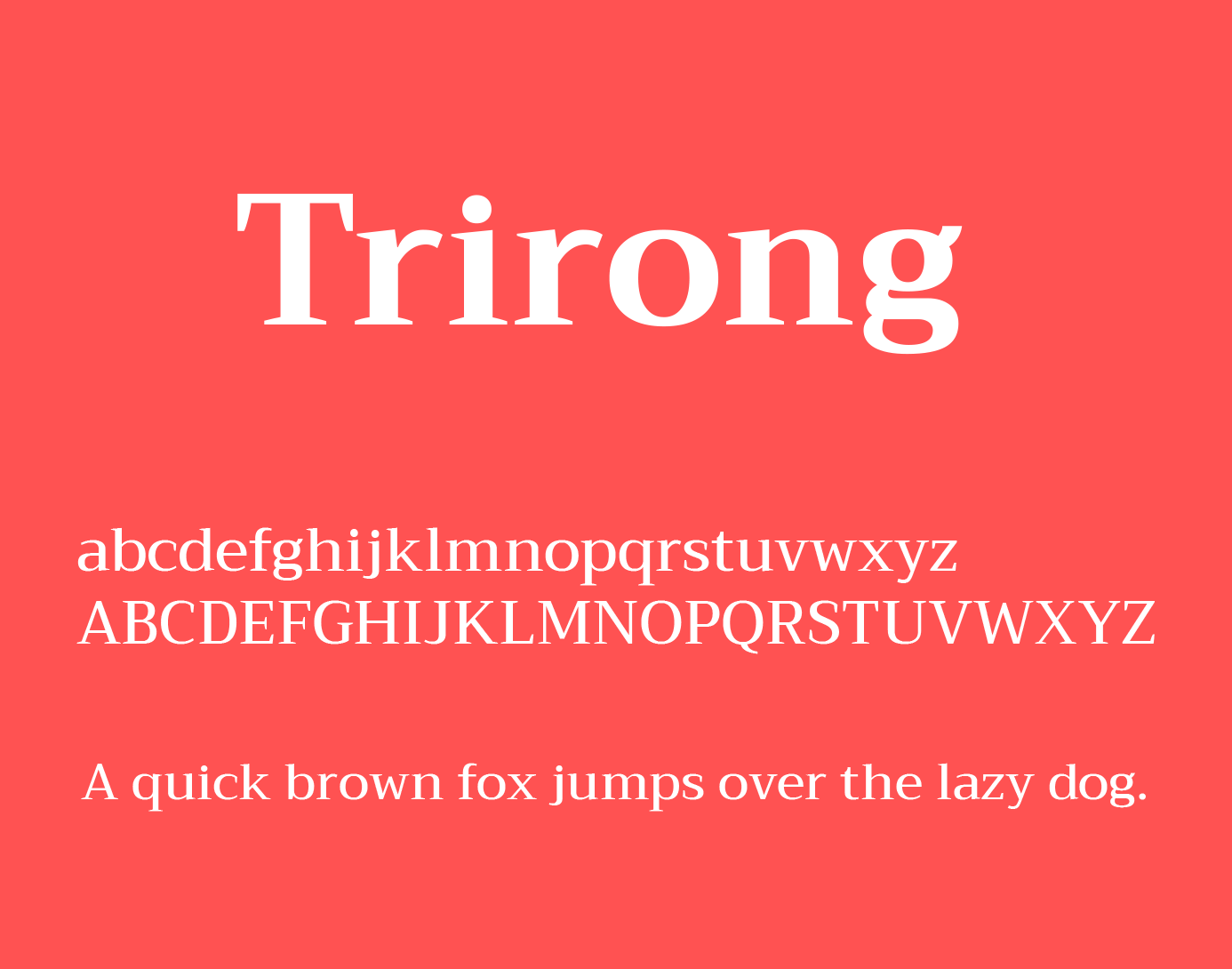 Przykładowa czcionka Trirong #1