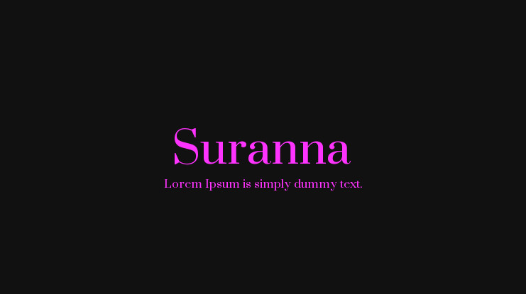 Przykładowa czcionka Suranna #1