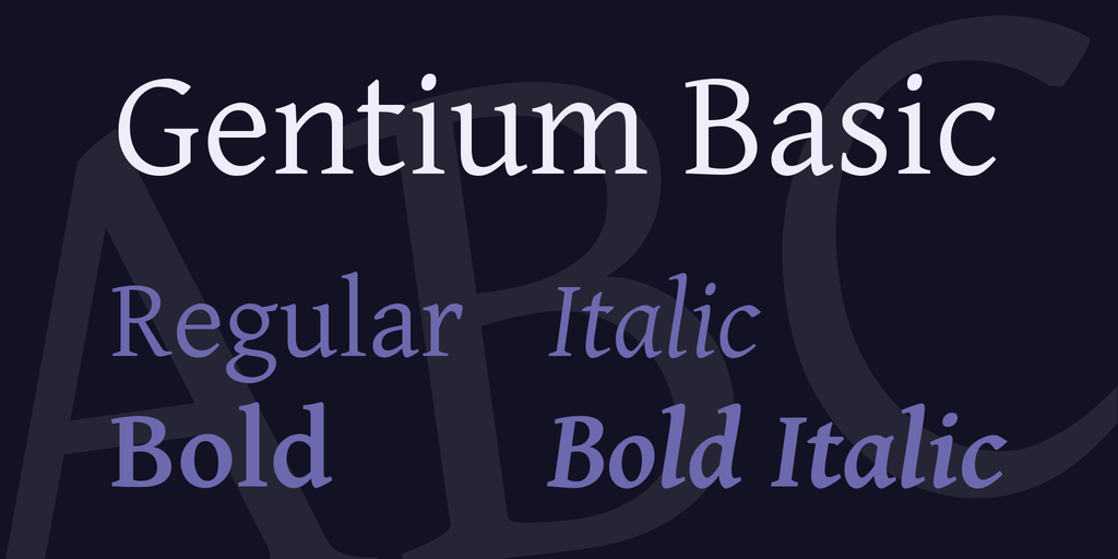 Przykładowa czcionka Gentium Basic #1