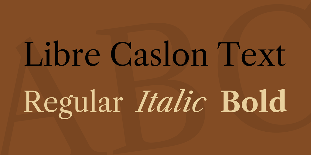 Czcionka Libre Caslon Text