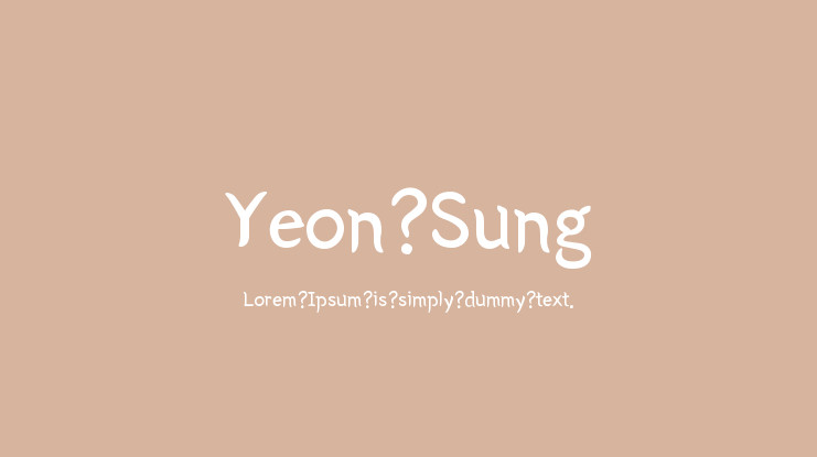 Przykładowa czcionka Yeon Sung #1