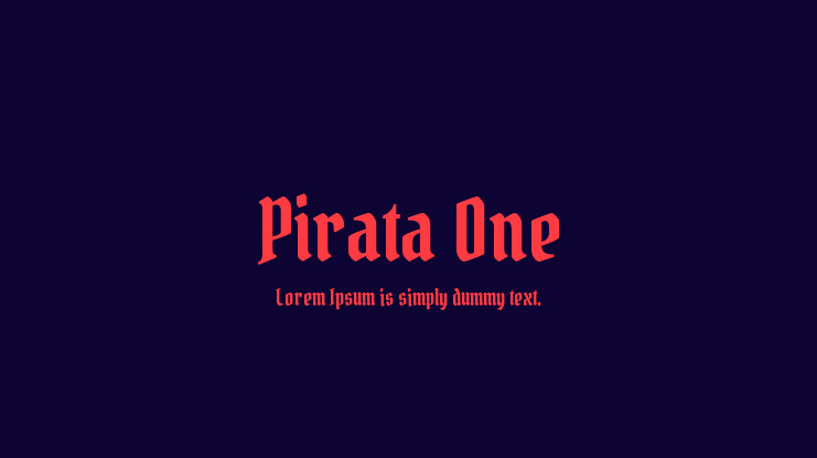 Przykładowa czcionka Pirata One #1