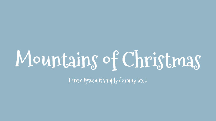 Przykładowa czcionka Mountains of Christmas #1