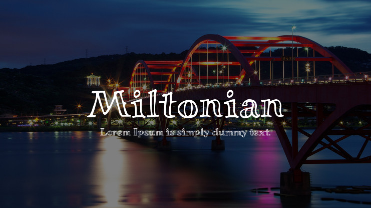 Przykładowa czcionka Miltonian #1