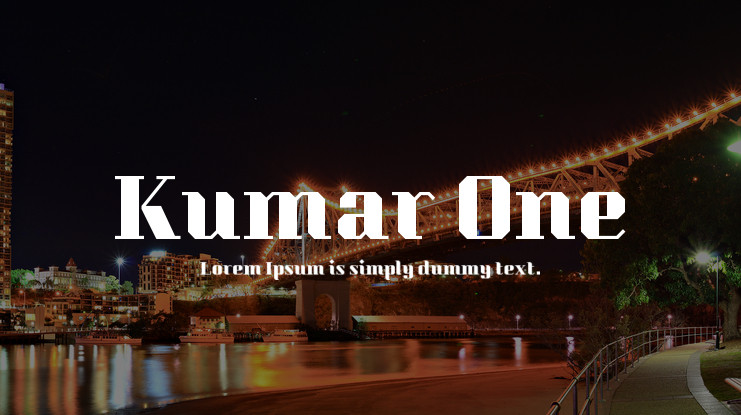 Przykładowa czcionka Kumar One #1