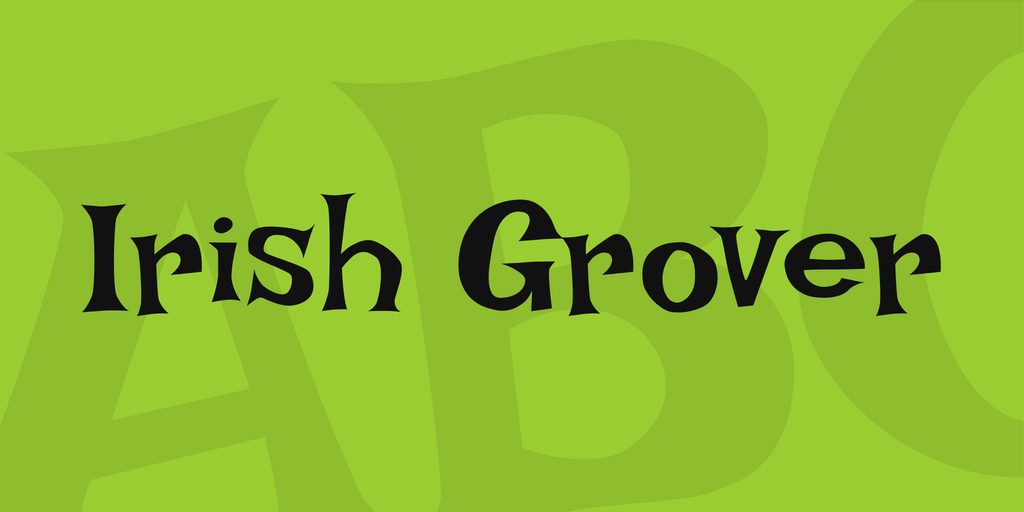 Przykładowa czcionka Irish Grover #1