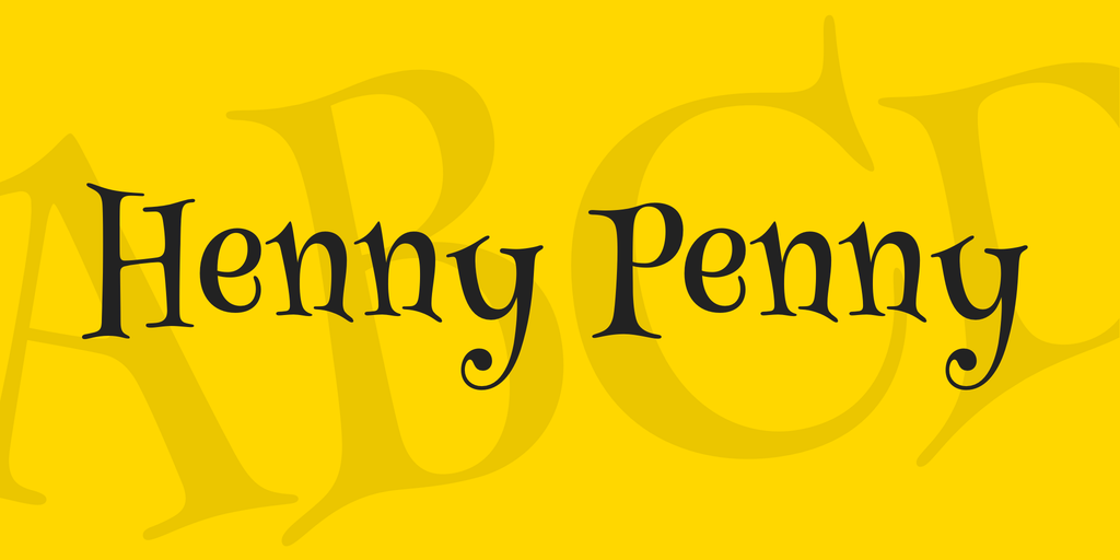Przykładowa czcionka Henny Penny #1