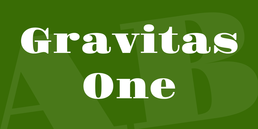 Przykładowa czcionka Gravitas One #1