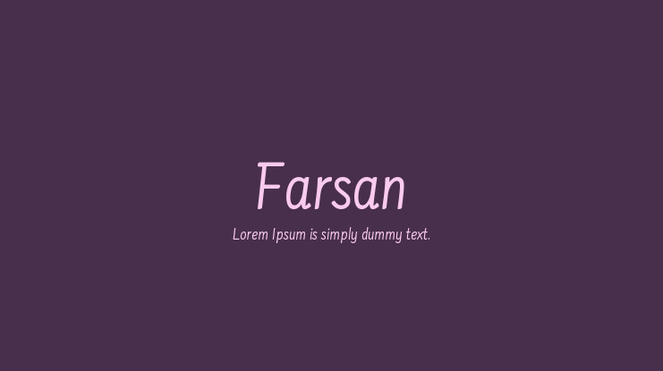 Przykładowa czcionka Farsan #1